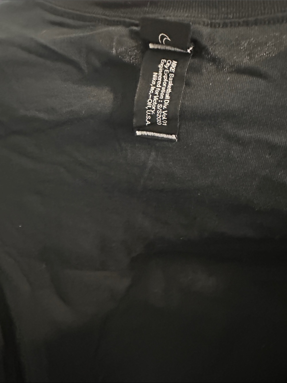 Nike Black Short-Sleeve Tee with Pink Floral Swoosh - Picture 3 of 4